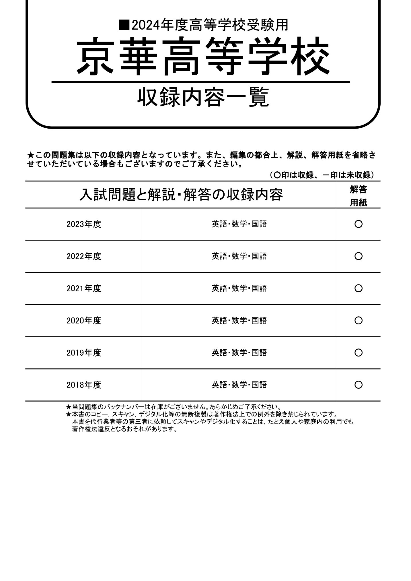 京華高等学校　2024年度用 スーパー過去問 商品画像2