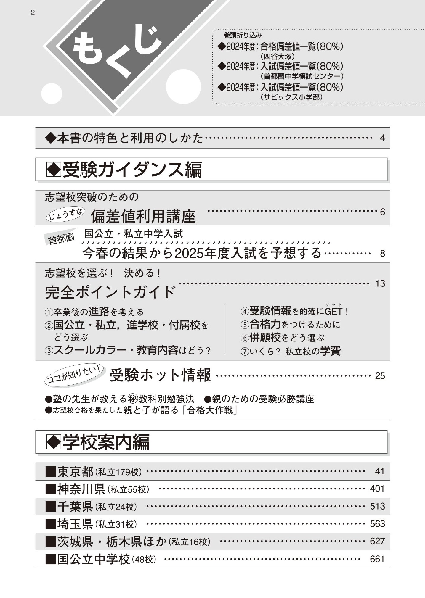 首都圏版 中学受験案内　2025年度用 商品画像2