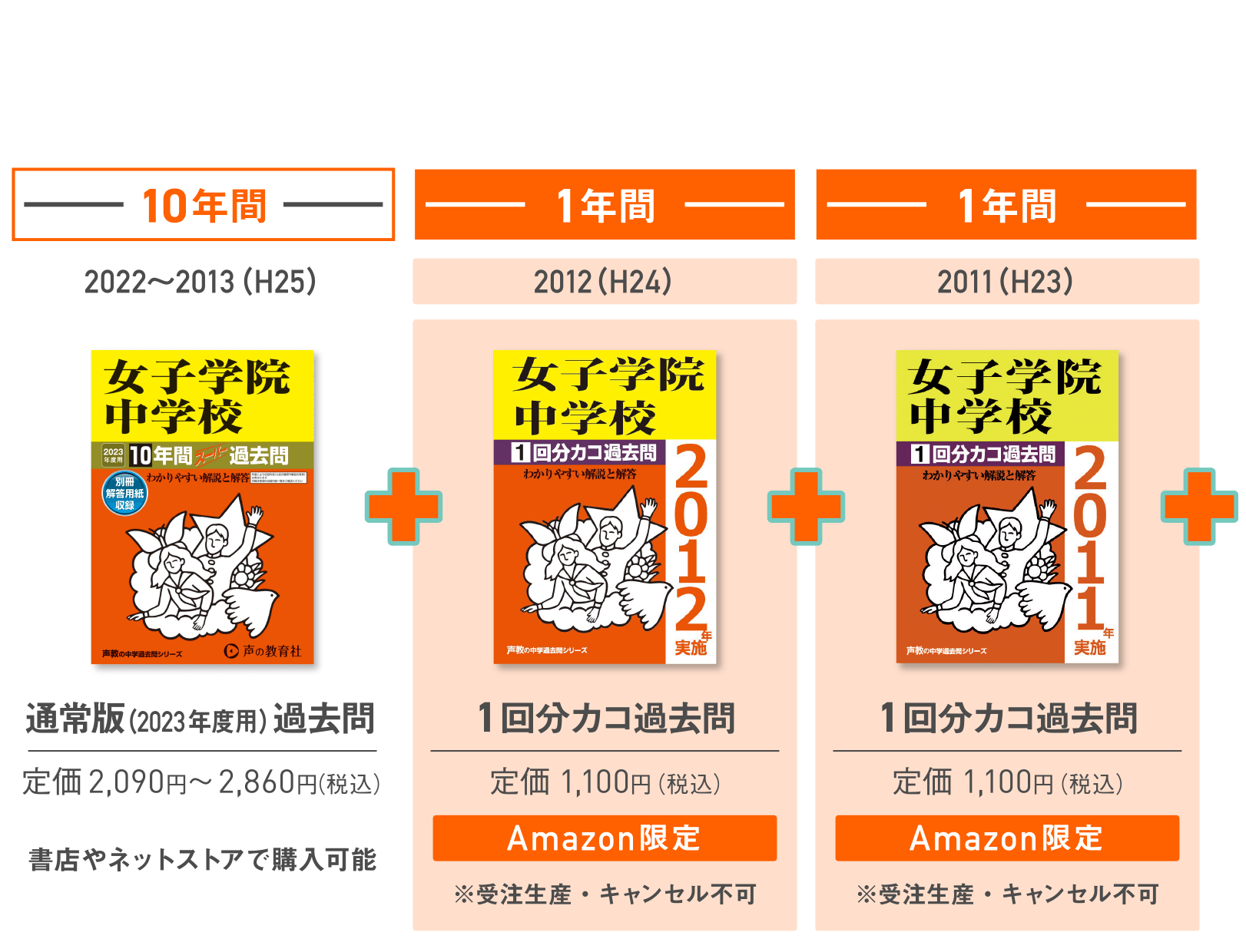 UZ10-049 声の教育社 2023年度用 国立私立 有名中学入試問題集/別冊・解答用紙/解説・解答編 状態良い 計3冊 87R4D