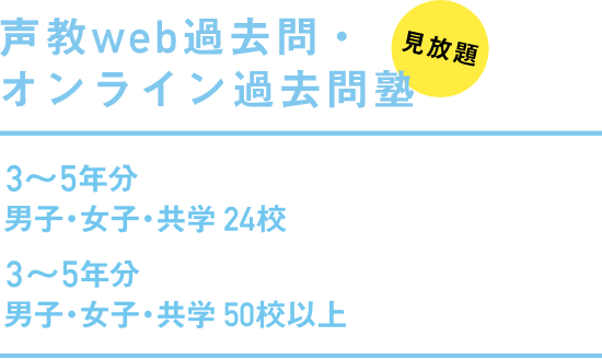 web過去問・カコ過去問のご紹介｜声の教育社